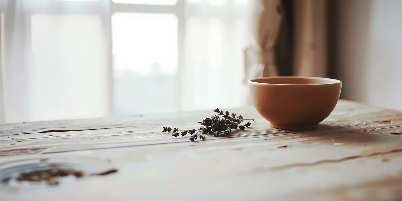 Meditative Tischszene